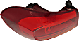 Driver Side, Outer Tail Light, With bulb(s), Halogen, Red Lens, CAPA CERTIFIED