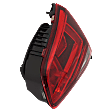 Passenger Side, Inner Tail Light, with Bulb, Halogen, Red Lens
