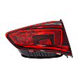 Driver Side, Inner Tail Light, with Bulb, Halogen, Red Lens