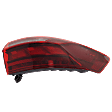 Passenger Side, Outer Tail Light, with Bulb, LED, Clear and Red Lens