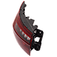 Driver Side, Outer Tail Light, with Bulb, LED, Clear and Red Lens