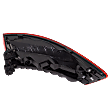 Driver Side, Outer Tail Light, with Bulb, LED, Clear and Red Lens