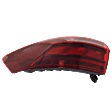 Driver Side, Outer Tail Light, with Bulb, LED, Clear and Red Lens