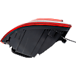 Driver Side, Outer Tail Light, with Bulb, Halogen, Clear and Red Lens