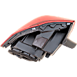 2016 Volkswagen Passat R-Line - Passenger Side, Outer LED Tail Light, With bulb(s), Mounts on Body, Clear Red Lens