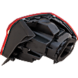 Driver Side, Outer LED Tail Light, With bulb(s), Clear Red Lens