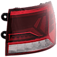 Passenger Side, Outer LED Tail Light, With bulb(s), Clear & Red Lens