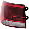Driver Side, Outer LED Tail Light, With bulb(s), Clear & Red Lens