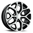 582MB-2298328 Aluminum Silver Wheel, 22 in. X 9 in., 6 x 5.5 in. Bolt Pattern