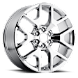 586C-2298332 Aluminum Silver Wheel, 22 in. X 9 in., 6 x 5.5 in.
