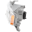 Driver Side Headlight, without Bulb, Halogen, Clear Lens, Base Model