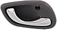 Front Or Rear, Passenger Side Gray bezel with chrome lever Interior Door Handle
