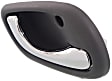 Front Or Rear, Passenger Side Gray bezel with chrome lever Interior Door Handle