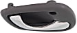 Front Or Rear, Passenger Side Gray bezel with chrome lever Interior Door Handle