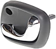 Front Or Rear, Driver Side Gray bezel with chrome lever Interior Door Handle