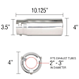25556 Exhaust Tip - Polished, Stainless Steel, Universal, Sold individually