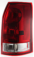 Passenger Side Tail Light, without Bulb, Halogen, Clear and Red Lens