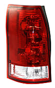 Driver Side Tail Light, without Bulb, Halogen, Clear and Red Lens