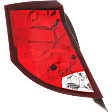 Driver Side Tail Light, without Bulb, Halogen, Clear and Red Lens, Sedan