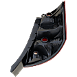 Driver Side Tail Light, without Bulb, Halogen, Clear and Red Lens, Sedan