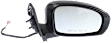 Passenger Side Mirror, Power, Manual Folding, Non-Heated, Paintable, In-housing Signal Light, No Memory, No Puddle Light, No Auto-Dimming, No Blind Spot Feature, Base Model