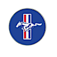 ACC-MUSTANG-EMB Emblem - Blue, Aluminum, Key Chain, Universal, Sold Individually