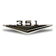 C3OZ-16228-351 Emblem - Zinc, Fender, Direct Fit, Sold Individually