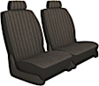 K020-1K-1TCH Front Row Seat Cover, Charcoal, Made of Tweed, Solid Design, Low Back Bucket Duramax Tweed Series