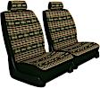 K020-2E-1SGN Front Row Seat Cover, Green, Made of Tweed, Southwest Design, Low Back Bucket Southwest Sierra Series