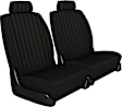 K020-2K-1TBK Front Row Seat Cover, Black, Made of Tweed, Solid Design, Low Back Bucket Duramax Tweed Series