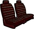 K020-7M-0SMN Front Row Seat Cover, Maroon, Made of Tweed, Southwest Design, Low Back Bucket Southwest Sierra Series