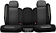 K020-8F-0UCB Front Row Seat Cover, Charcoal Insert With Black Sides, Made of Neoprene, Solid Design, Low Back Bucket Genuine Neoprene Series