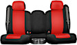 K020-A5-0ZRC Front Row Seat Cover, Red Insert With Black Sides, Made of Neosupreme, Solid Design, Low Back Bucket Neosupreme Series