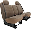 K020-D2-10RTN Front Row Seat Cover, Tan, Made of Velour, Solid Design, Low Back Bucket Plush Regal Series