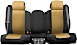 K020-D2-10ZTB Front Row Seat Cover, Tan Insert With Black Sides, Made of Neosupreme, Solid Design, Low Back Bucket Neosupreme Series