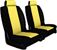K020-D2-10ZYB Front Row Seat Cover, Yellow Insert With Black Sides, Made of Neosupreme, Solid Design, Low Back Bucket Neosupreme Series