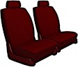 K020-D2-12TMN Front Row Seat Cover, Maroon, Made of Tweed, Solid Design, Low Back Bucket Duramax Tweed Series