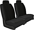 K020-D2-9MCH Front Row Seat Cover, Charcoal, Made of Velour, Solid Design, Low Back Bucket Madera Series