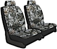 K020-L7-11ASW Front Row Seat Cover, Snow, Made of Neoprene, Superflauge Design, Low Back Bucket Camo Series