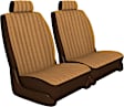 K020-Q5-0TBN Front Row Seat Cover, Brown, Made of Tweed, Solid Design, Low Back Bucket Duramax Tweed Series