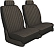 K020-Q6-0TCH Front Row Seat Cover, Charcoal, Made of Tweed, Solid Design, Low Back Bucket Duramax Tweed Series