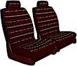 K020-Q6-15SMN Front Row Seat Cover, Maroon, Made of Tweed, Southwest Design, Low Back Bucket Southwest Sierra Series