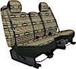 K020-Q6-2SGN Front Row Seat Cover, Green, Made of Tweed, Southwest Design, Low Back Bucket Southwest Sierra Series