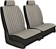 K020-Q6-2TGY Front Row Seat Cover, Gray, Made of Tweed, Solid Design, Low Back Bucket Duramax Tweed Series