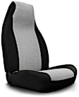 K020-Q6-56WB Front Row Seat Cover, Pewter Insert With Black Sides, Polyester, Solid Design, Low Back Bucket GrandTex Series