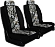 K020-Q6-8KSW Front Row Seat Cover, Snow Insert With Black Sides, Made of Neoprene, Superflauge/Solid Design, Low Back Bucket Camo Series