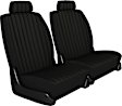 K020-Q6-8TBK Front Row Seat Cover, Black, Made of Tweed, Solid Design, Low Back Bucket Duramax Tweed Series