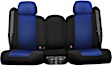 K020-R3-0ZBB Front Row Seat Cover, Blue Insert With Black Sides, Made of Neosupreme, Solid Design, Low Back Bucket Neosupreme Series