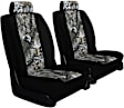 K020-R3-1KSW Front Row Seat Cover, Snow Insert With Black Sides, Made of Neoprene, Superflauge/Solid Design, Low Back Bucket Camo Series