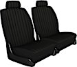 K020-T2-0TBK Front Row Seat Cover, Black, Made of Tweed, Solid Design, Low Back Bucket Duramax Tweed Series